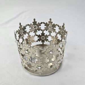 Bath & Body Works Snowflake Candle Holder 3 Wick Rhinestones Christmas Y2K